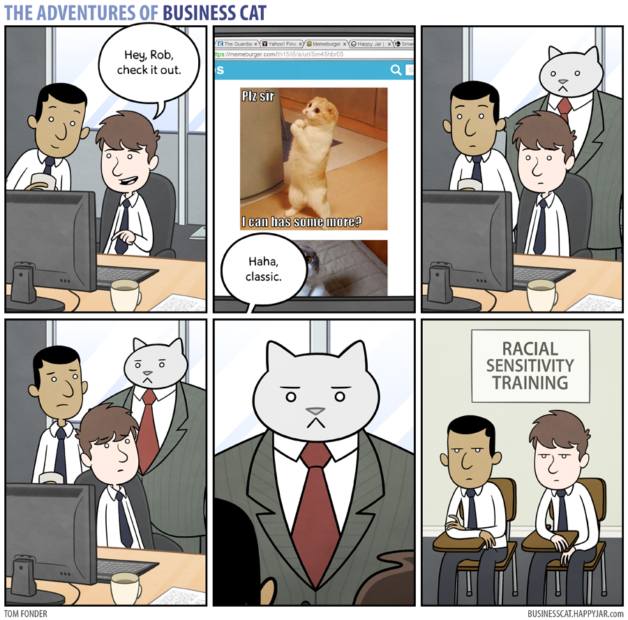 Znalezione obrazy dla zapytania: business cat racial